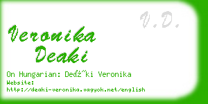 veronika deaki business card